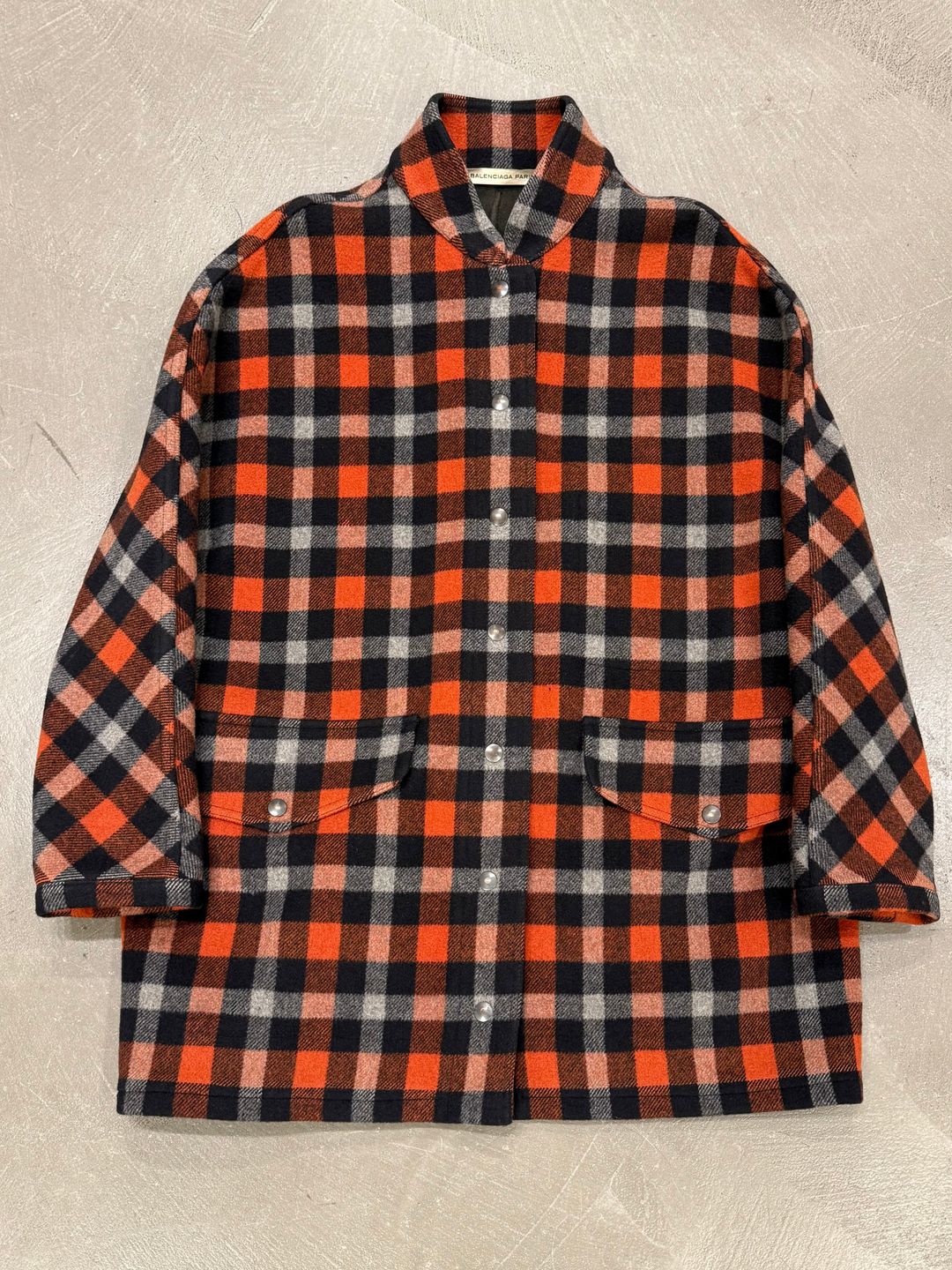 2000s Balenciaga by Nicolas Ghesquière gingham flannel boxy jacket by BALENCIAGA in size EU 38 from COATS & JACKETS category