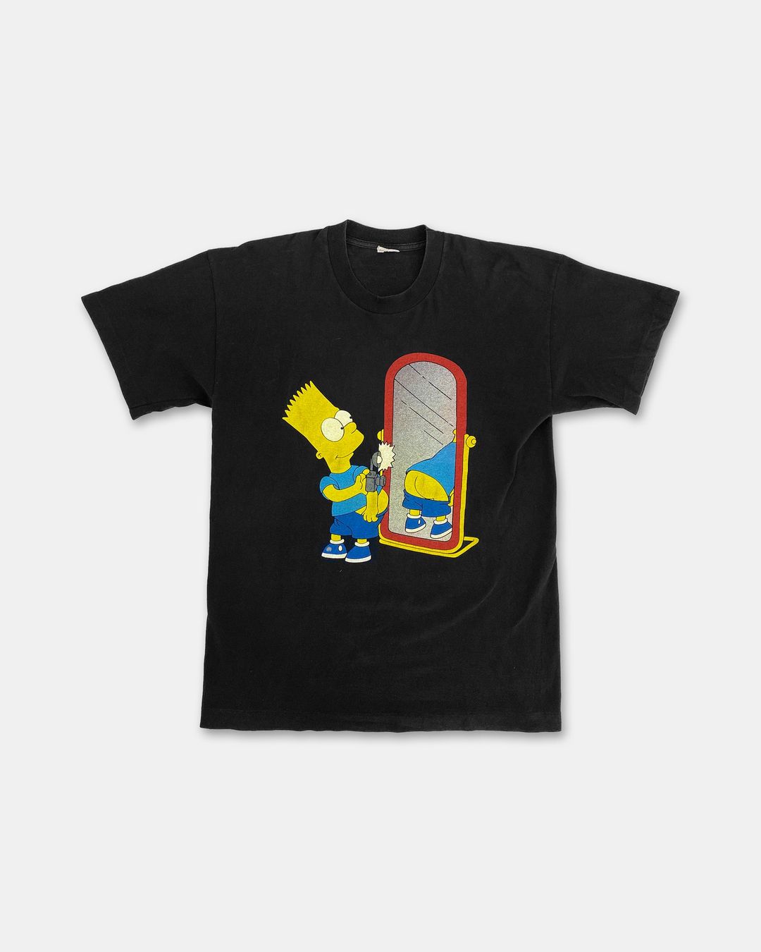 Vintage 1980s Bart Simpson Booty Pic Single Stitch T-Shirt Black by Vintage in size L from TOPS category