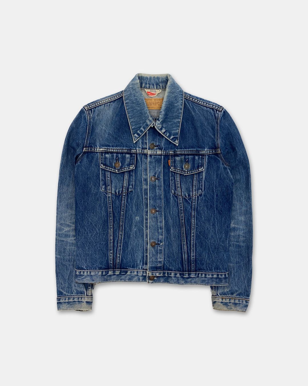 Levis 1977 Type 3 Orange Tab Denim Jacket Blue by Levis in size S from COATS & JACKETS category