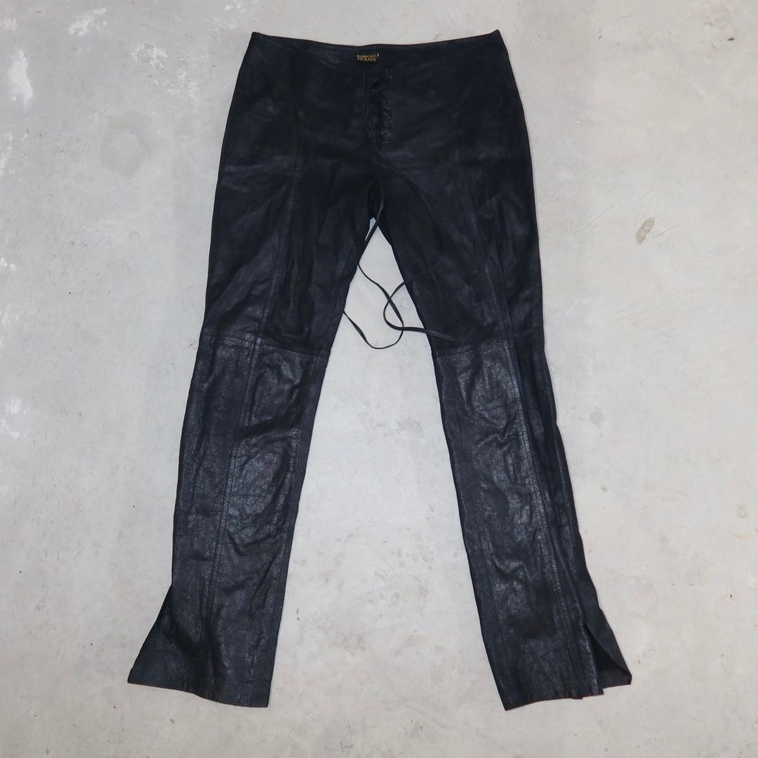 Plein Sud Leather Trousers by PLEIN SUD in size AU/UK 10 from TROUSERS category