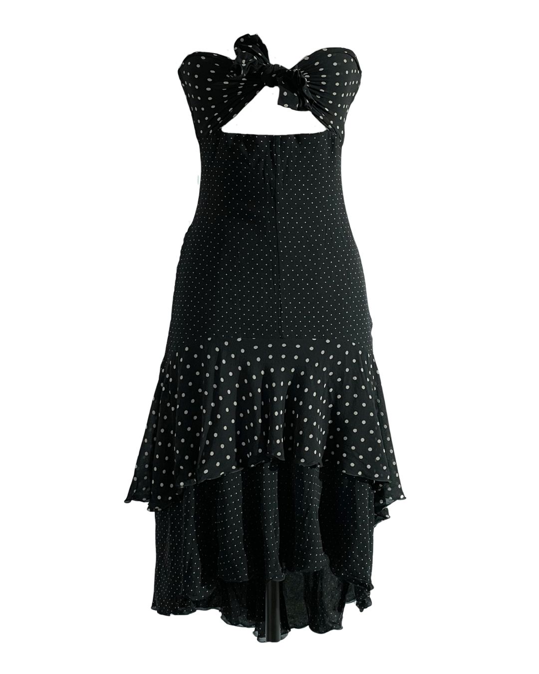 Valentino Spring Summer 2002 Runway Black Polka Dot Ruffle Dress by VALENTINO in size ONE SIZE from N/A category