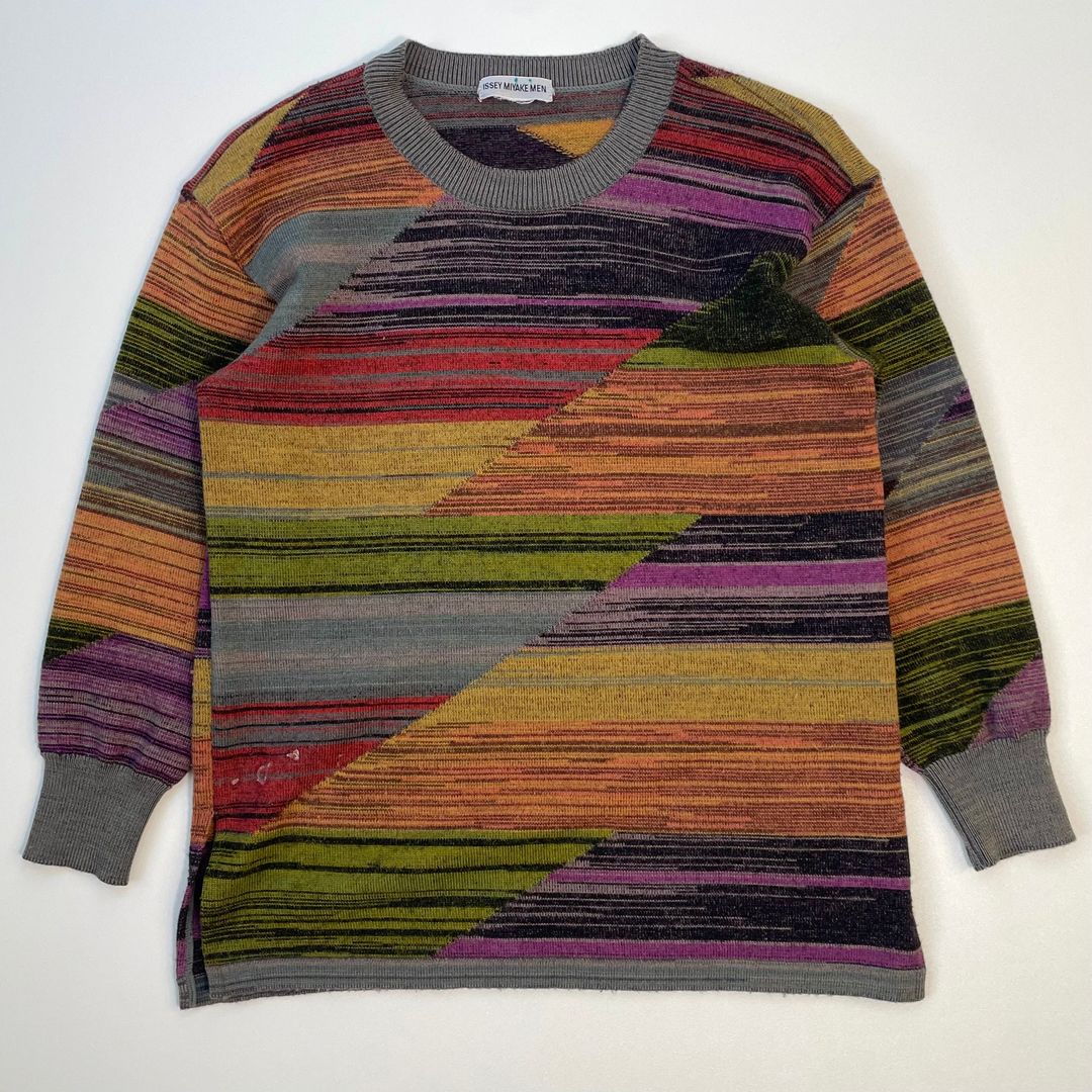90s Issey Miyake men multi-colour sweater by ISSEY MIYAKE in size ONE SIZE from KNITWEAR category