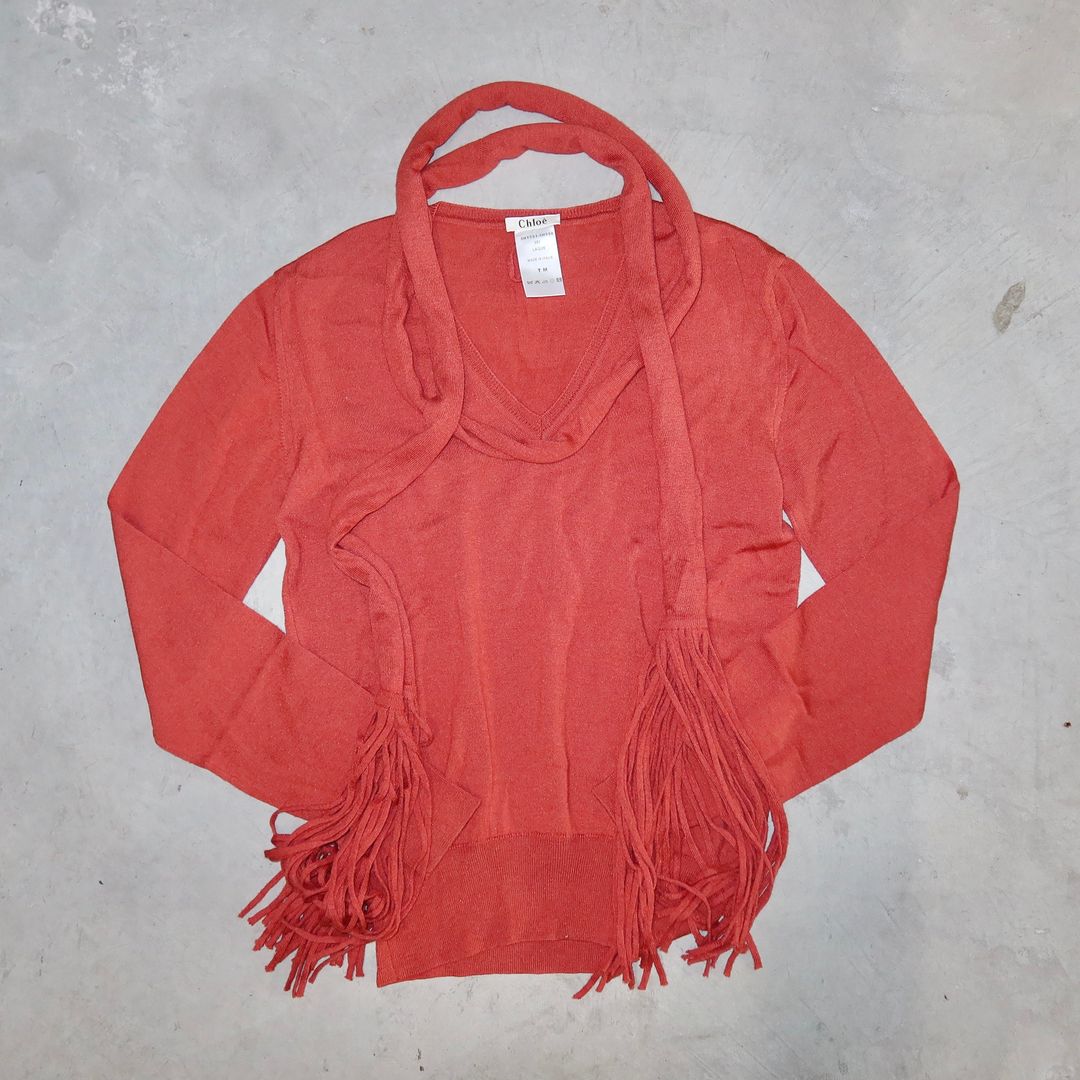 Chloé AW2003 Merino Jumper and Scarf by Chloé in size S from KNITWEAR category