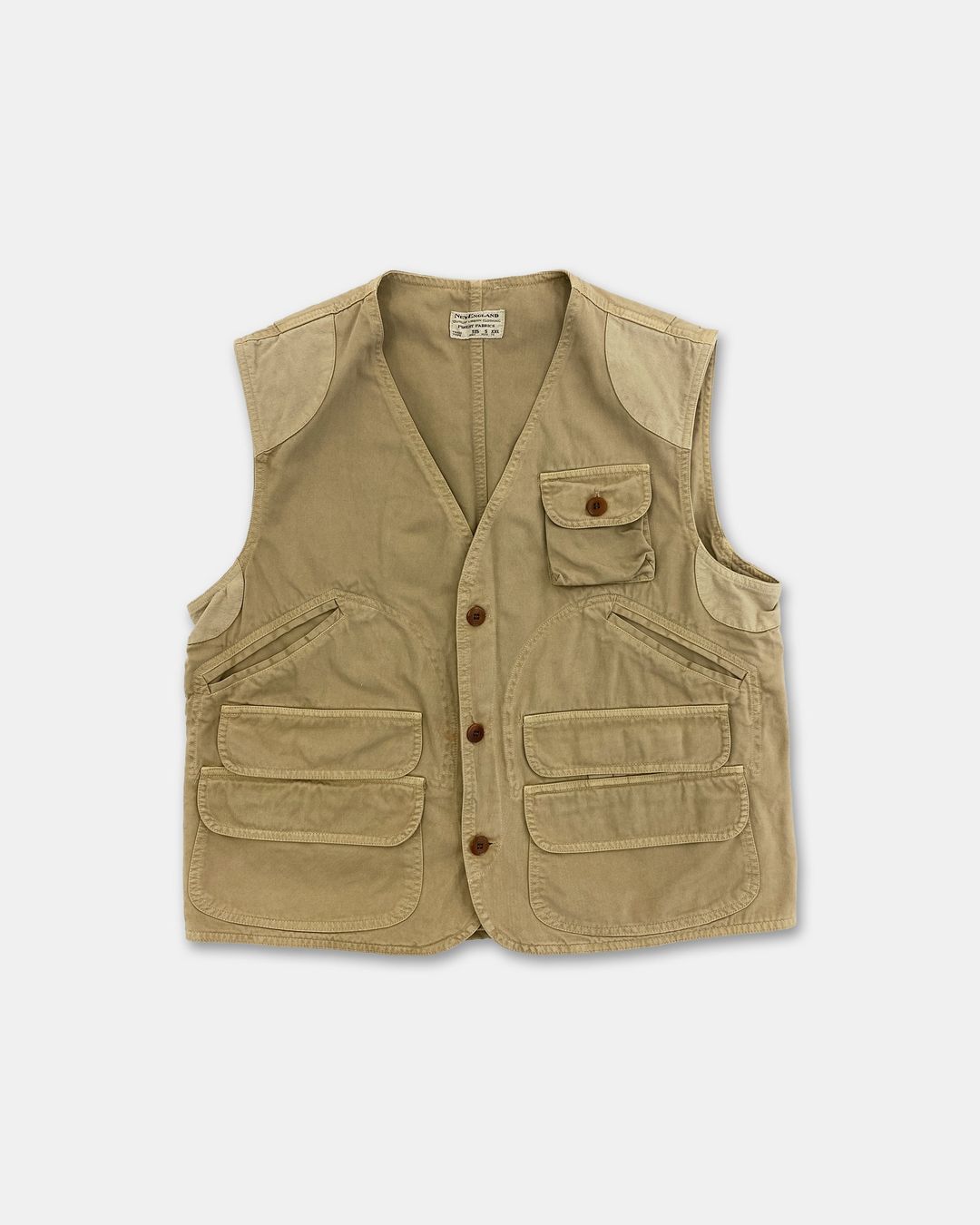 New England 1980s Fisher Vest Beige by New England in size XL from TOPS category