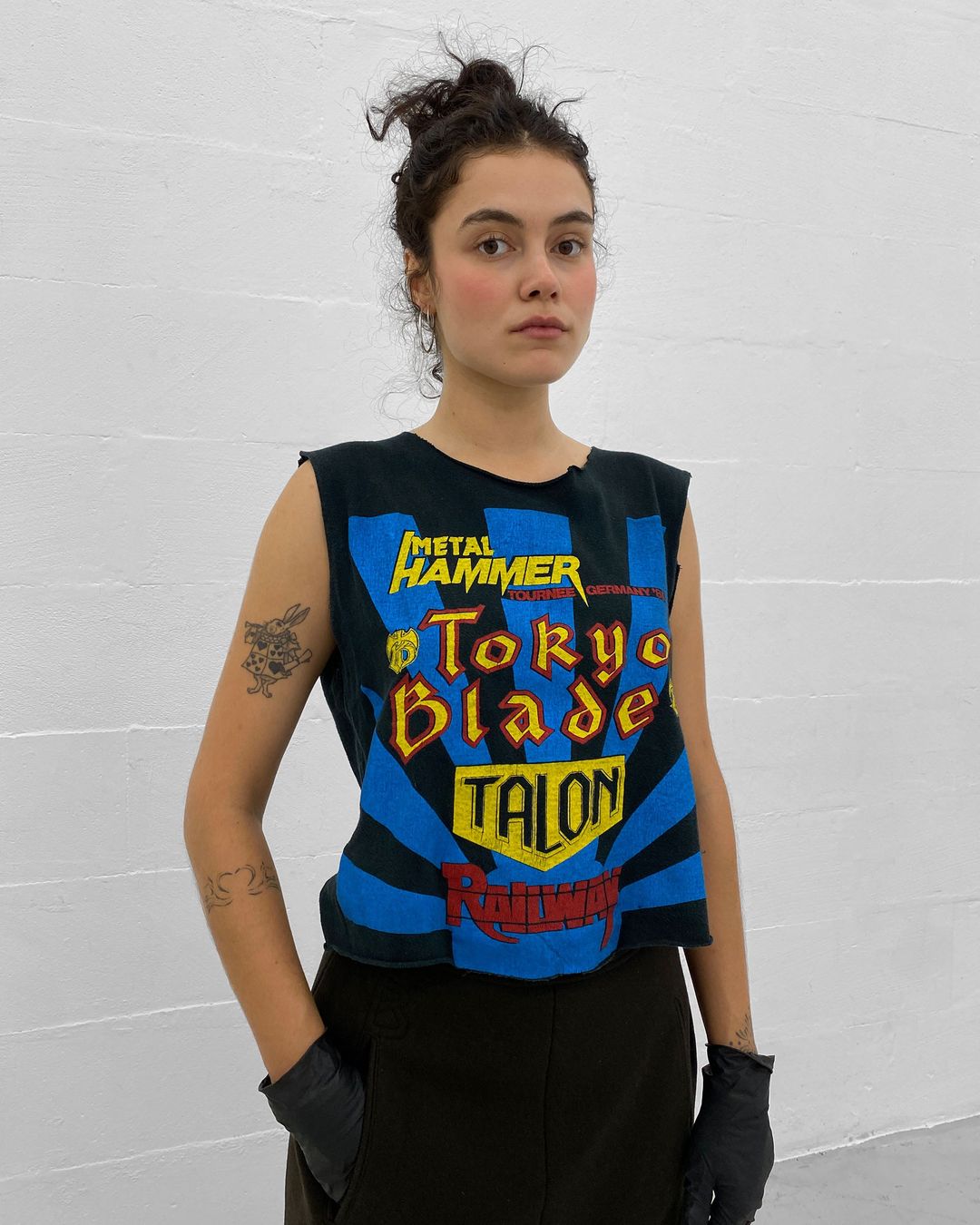 Metal Hammer 1985 Cut Off Tournee Band Tanktop T-Shirt Black by Metal Hammer in size ONE SIZE from Tanktops category