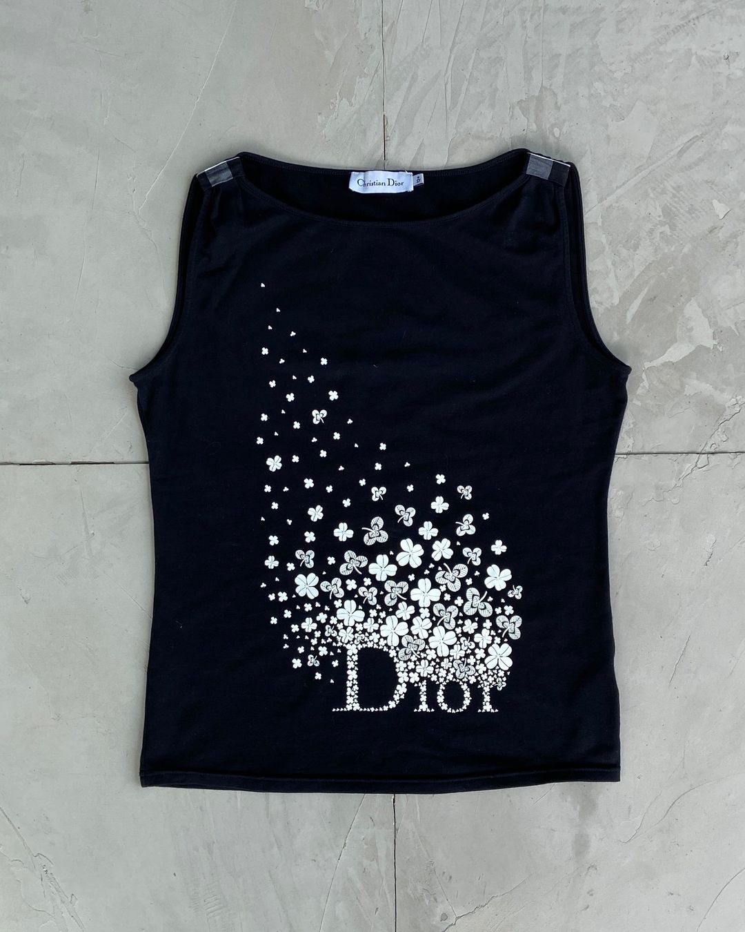 DIOR 2000'S LOGO CLOVER VEST TOP - M by Christian Dior in size M from TOPS category
