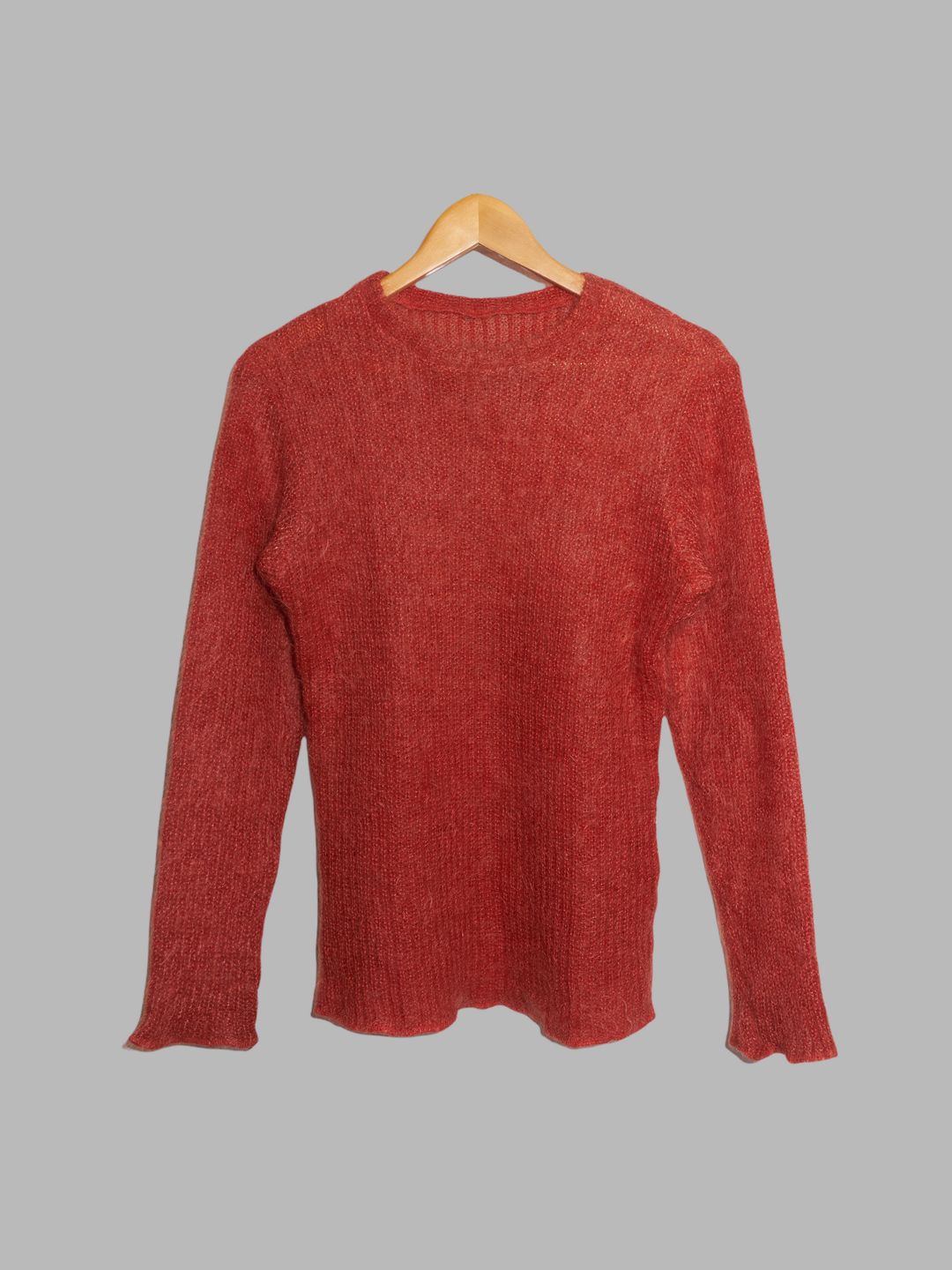 Jean Colonna burnt orange red mohair loose knit crew neck jumper - S by Jean Colonna in size S from KNITWEAR category