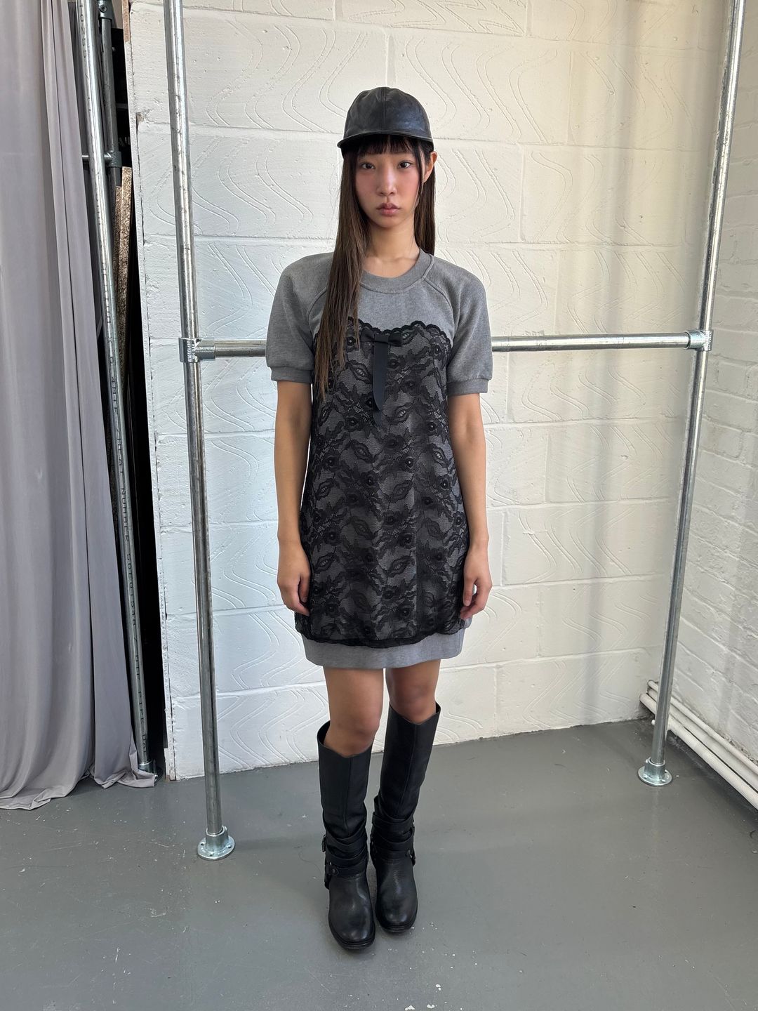 D&G LACE BOW SWEATSHIRT DRESS by MEIWAI LIMITED in size S from DRESSES category