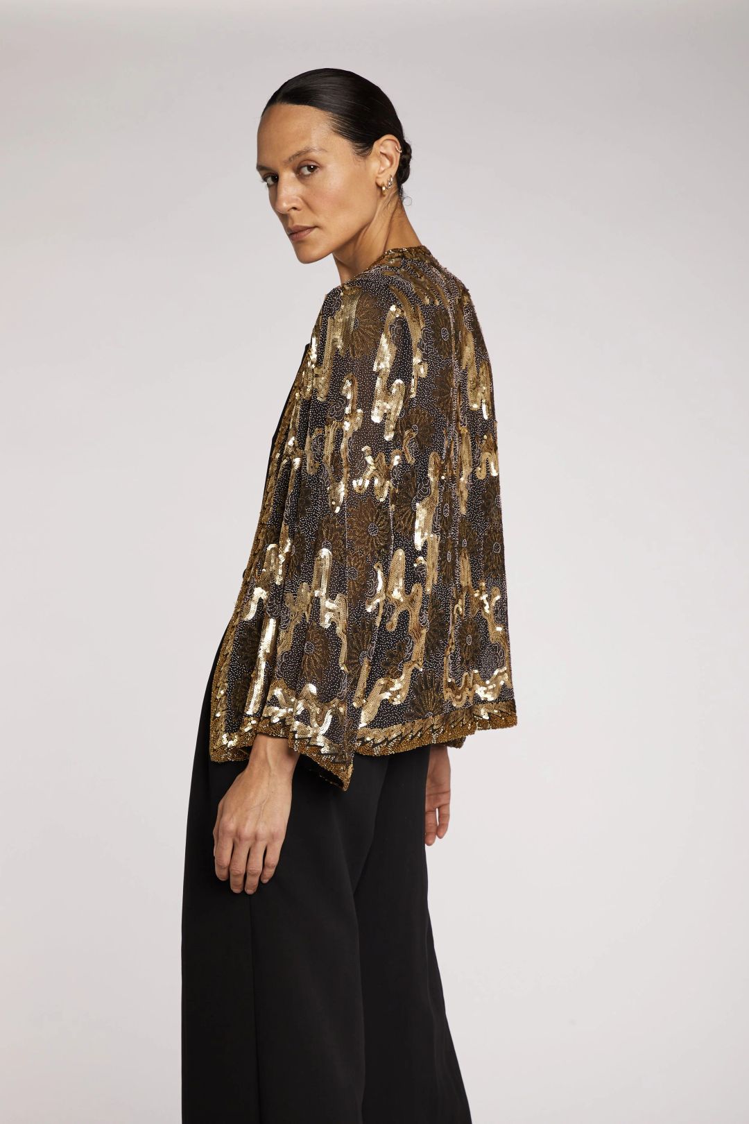 Unsigned Jacket With Gold Embellishment 1930s by undefined in size ONE SIZE from COATS & JACKETS category