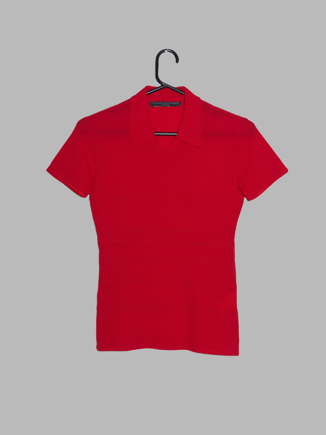 Jean Colonna red nylon panelled mesh polo shirt - S by Jean Colonna in size XS from TOPS category