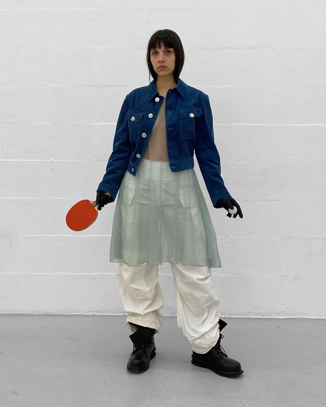 Junior Gaultier 1980s Cropped Cord Jacket Petrol by Junior Gaultier in size S from COATS & JACKETS category