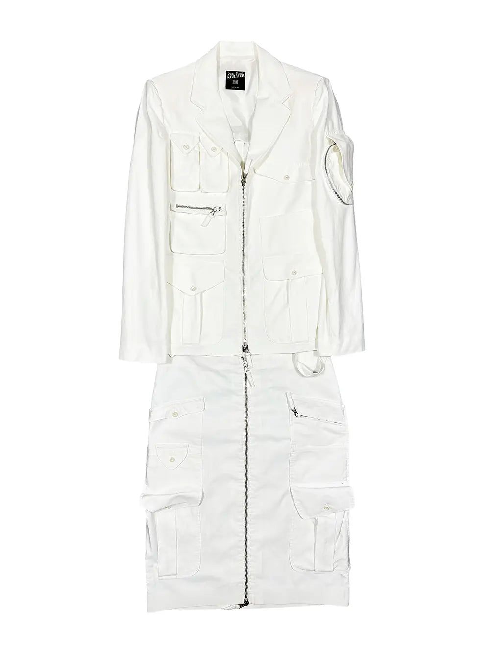 White Cargo Set by JEAN PAUL GAULTIER in size IT 42 from SUITS category