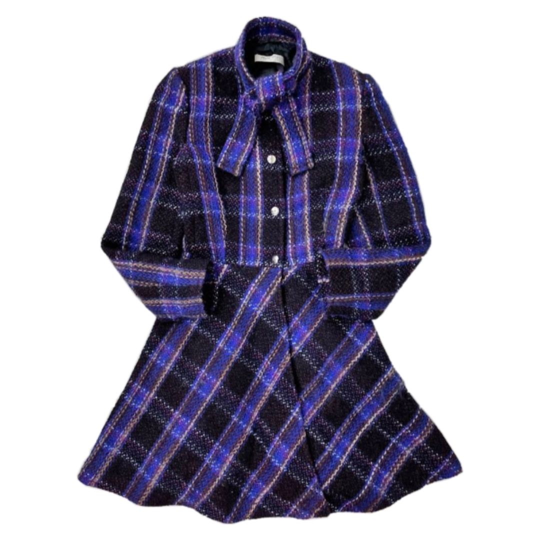 Miu Miu Check Tweed Snap Button Flare Coat by MIU MIU in size XS from COATS & JACKETS category