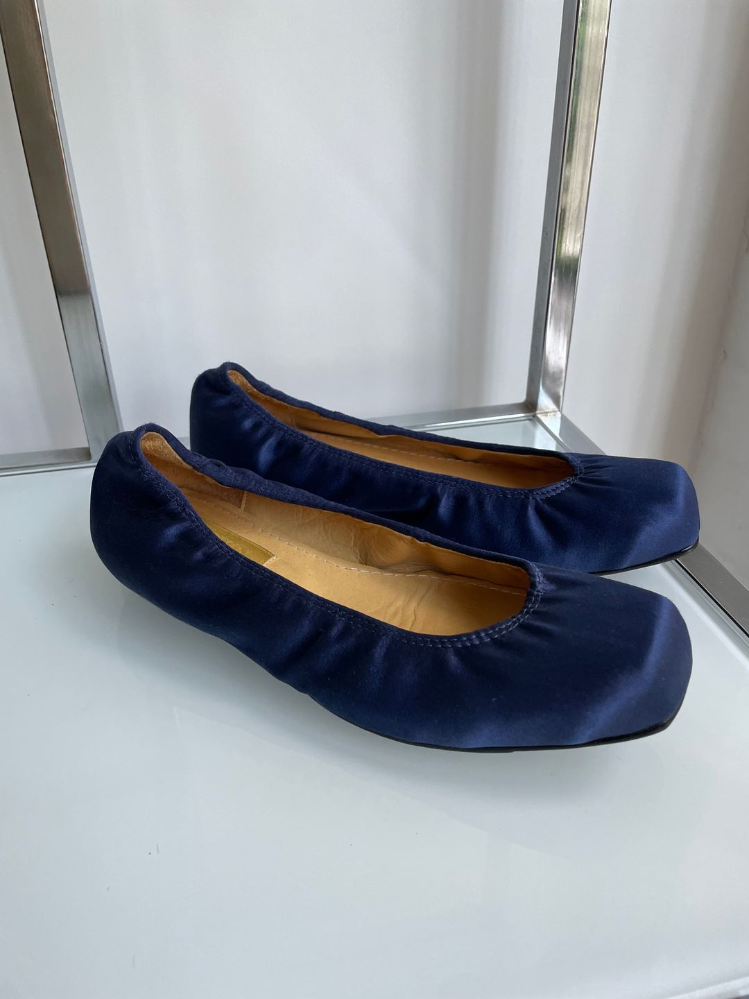 Lanvin pre-owned royal blue silk ballet flats by LANVIN in size EU 39 from SHOES category