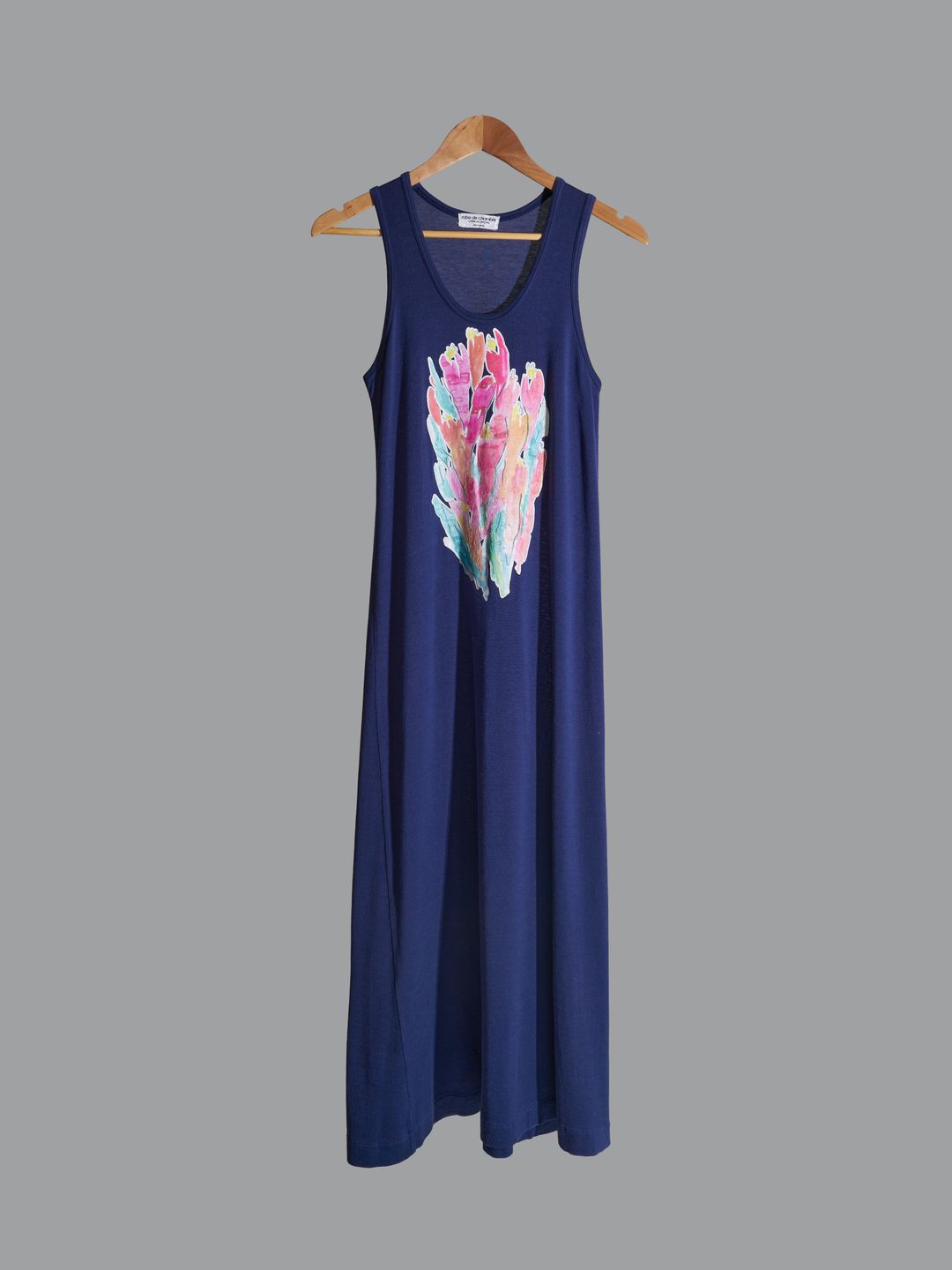 Comme des Garcons SS1996 blue cotton flower print sleeveless dress - S by COMME DES GARÇONS in size S from DRESSES category