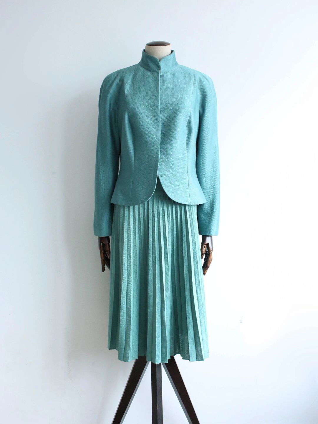Christian Dior by John Galliano S/S99 Turquoise Embroidered Skirt Suit by CHRISTIAN DIOR in size ONE SIZE from SUITS category
