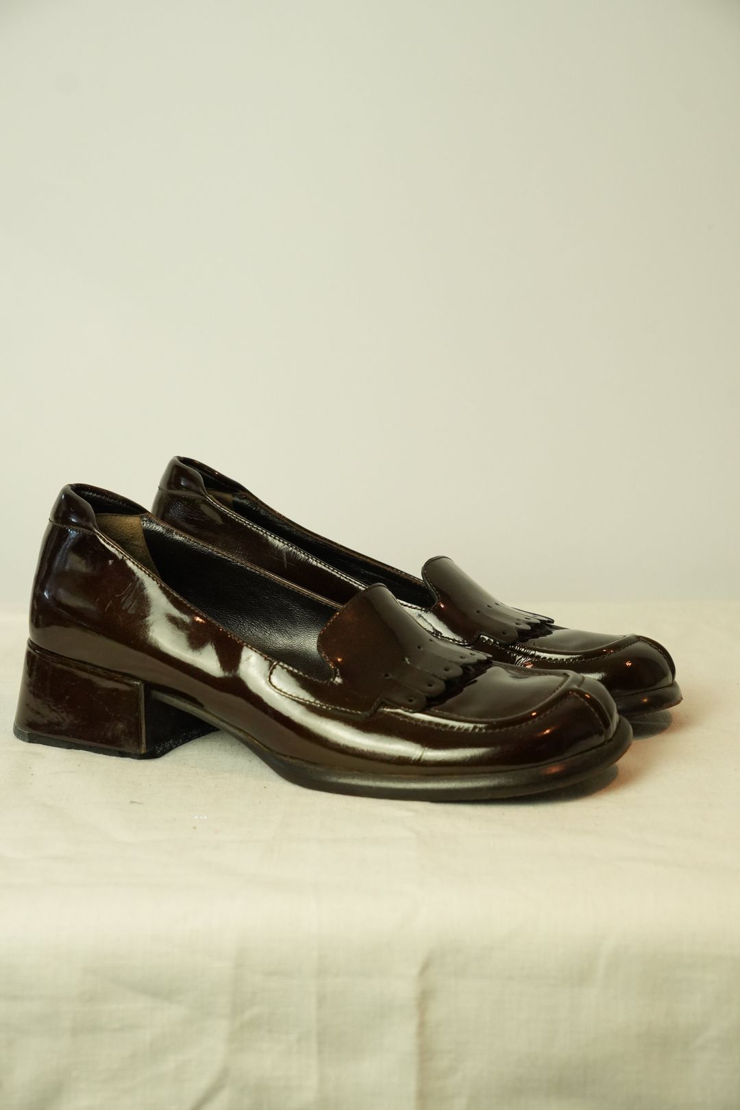 Prada Brown Patent Tassel Leather Loafer Sz 35.5 by PRADA in size EU 35 from SHOES category