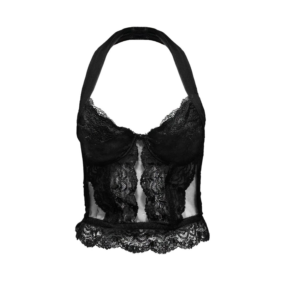 Christian Dior Lace Frill Corset by CHRISTIAN DIOR in size EU 75B from LINGERIE category