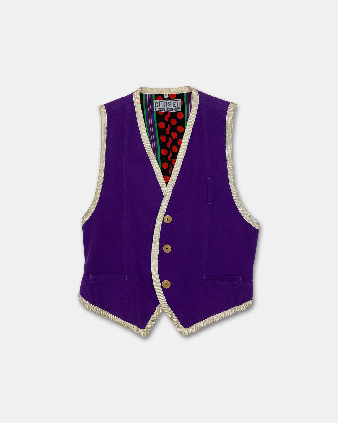 Closed by Girbaud 1980s Suit Vest Purple by Closed in size S from TOPS category