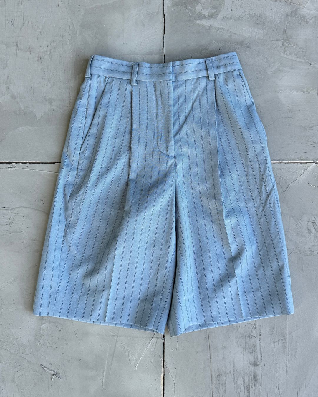 Acne Studios Wide Leg Pinstriped Shorts - W26 by undefined in size ONE SIZE from TROUSERS category
