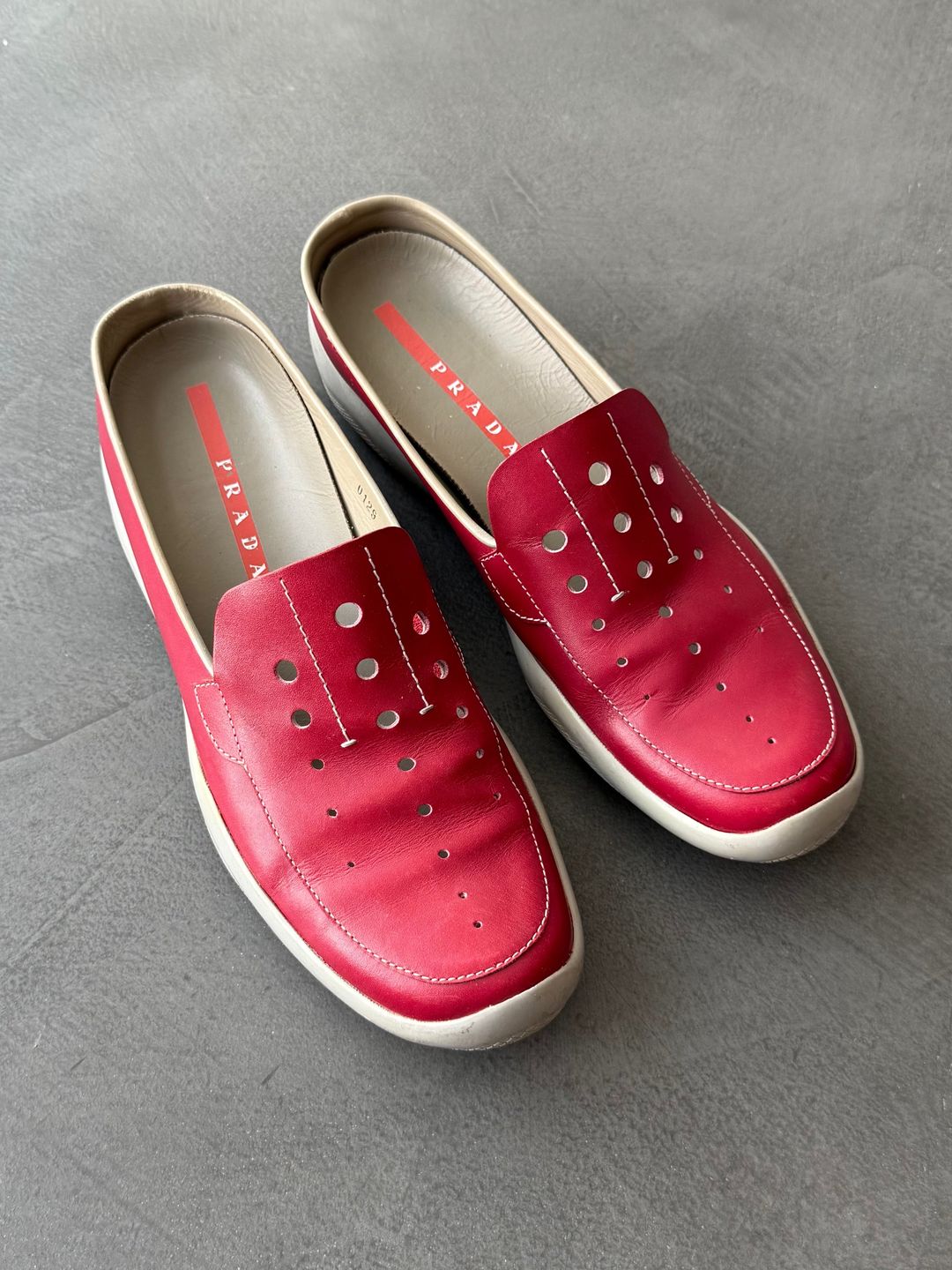 Prada Sport Perforated Mules by PRADA in size EU 40 from SHOES category