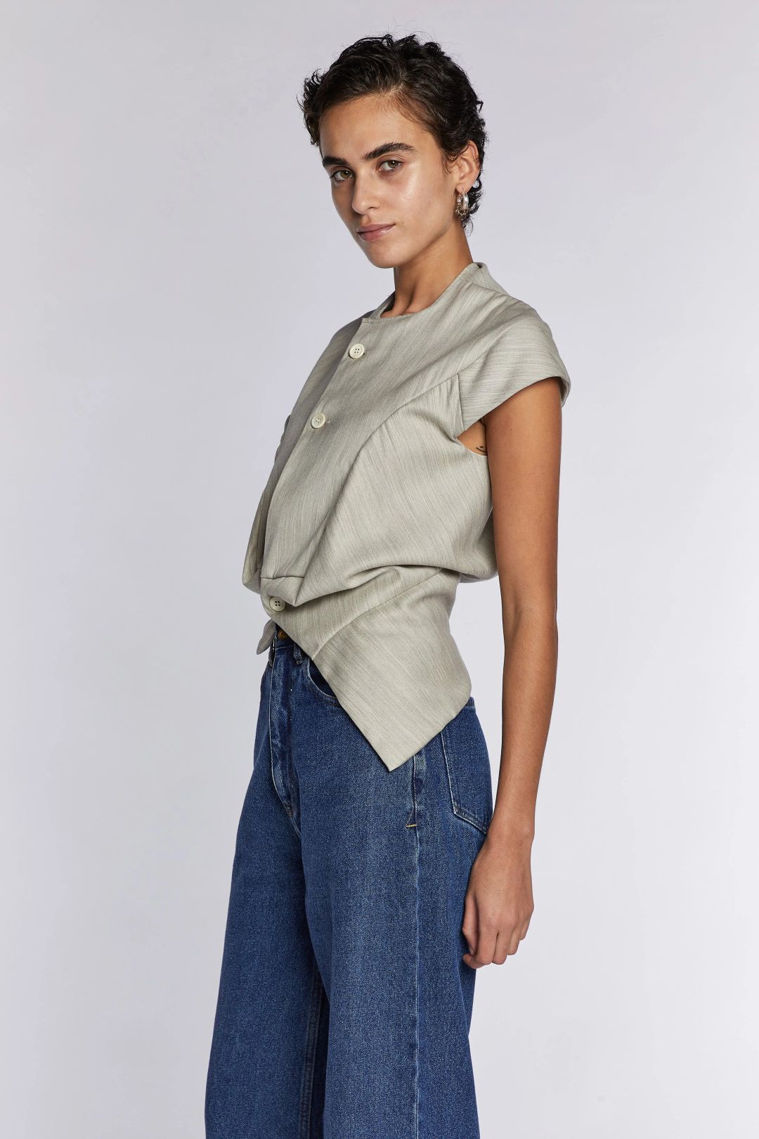 Comme des Garçons  Buttoned Top S/S 1997 by COMME DES GARÇONS in size ONE SIZE from TOPS category