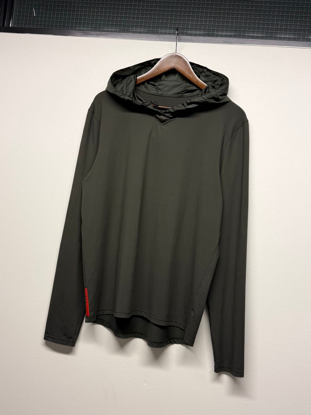 FW 00 Prada Sport Hooded Longsleeve by PRADA in size ONE SIZE from TOPS category