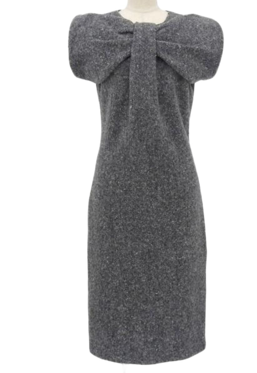 Jil Sander Puff Bow Chest Sless Knit Midi dress by JIL SANDER in size S from DRESSES category