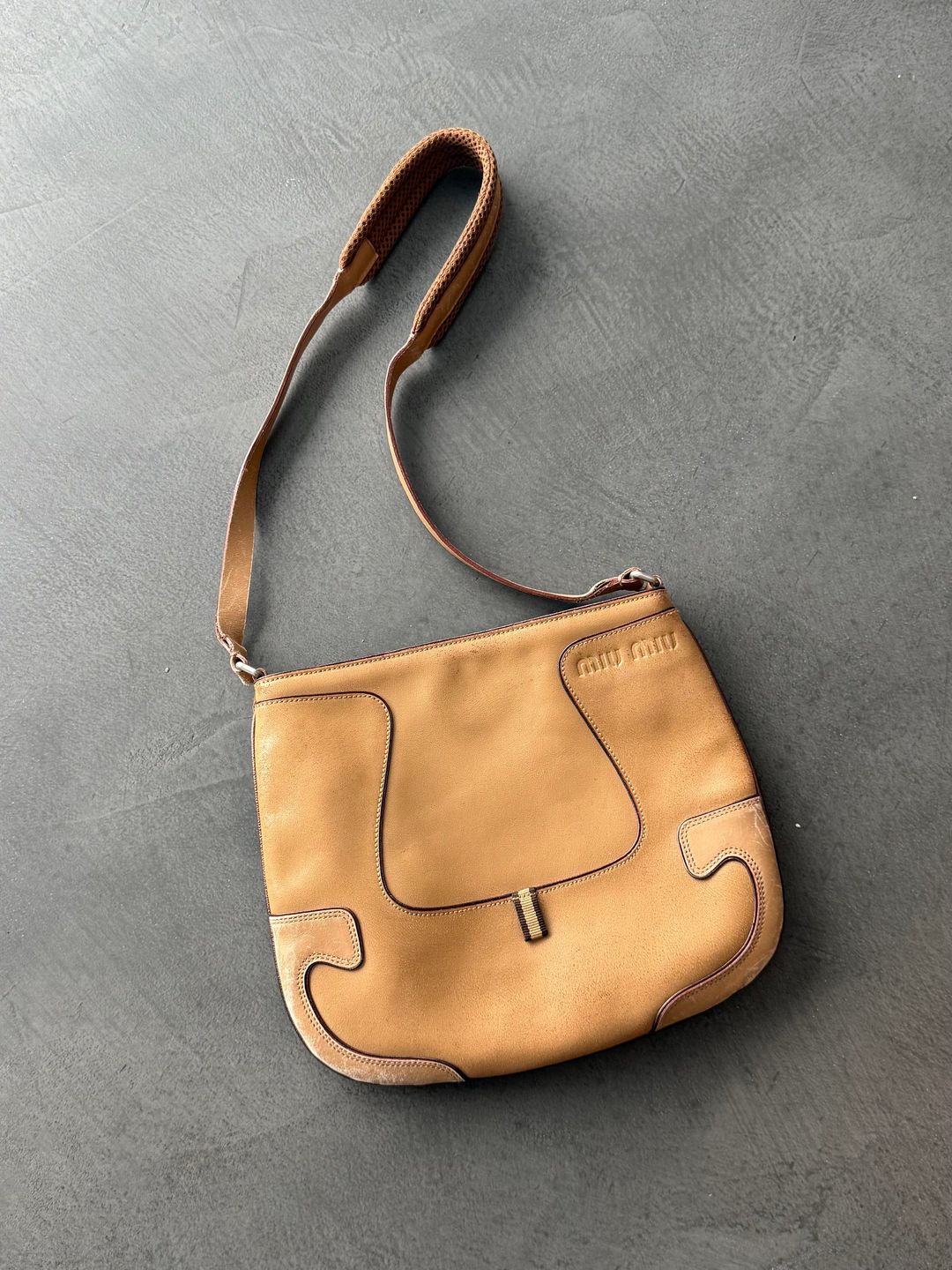 FW 00 Miu Miu Leather & Mesh Satchel by MIU MIU in size ONE SIZE from BAGS category