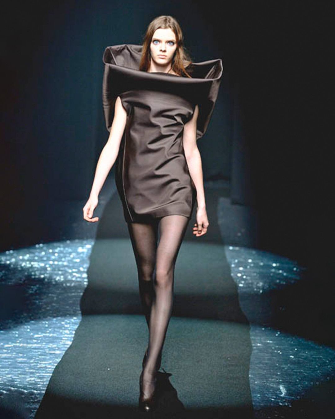 Maison Martin Margiela FW2008 White Label Runway Silk Dress Black by MAISON MARGIELA in size S from DRESSES category