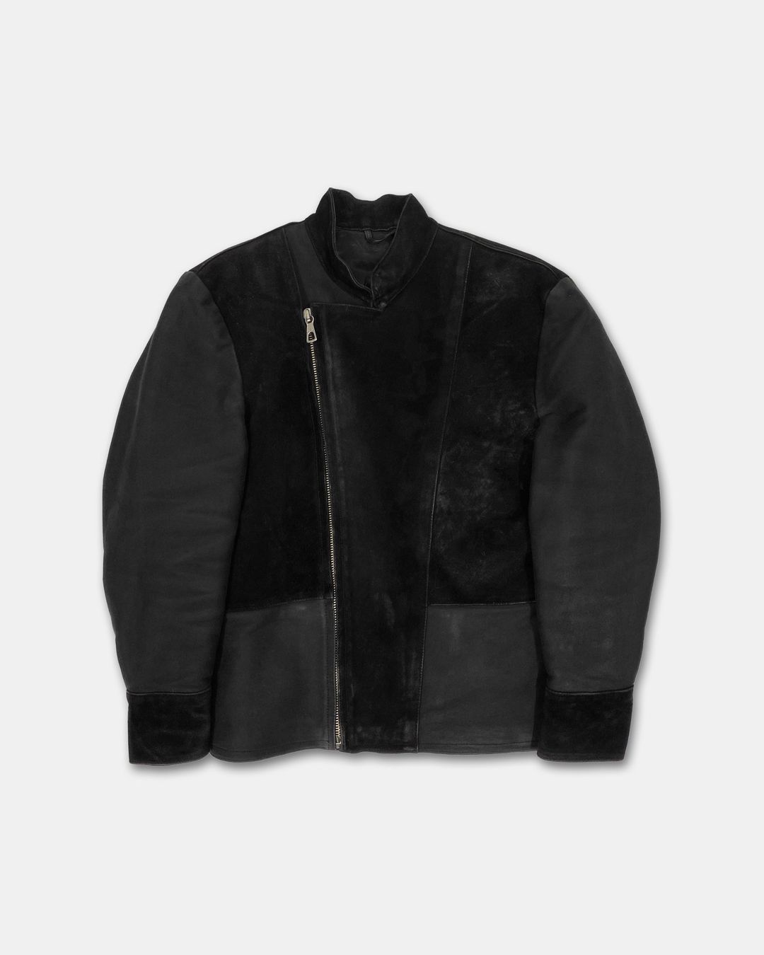 R. Paulsen K.G. Veddel 1980s Hybrid Cotton Leather Jacket Black by R. Paulsen K.G. Veddel in size L from COATS & JACKETS category