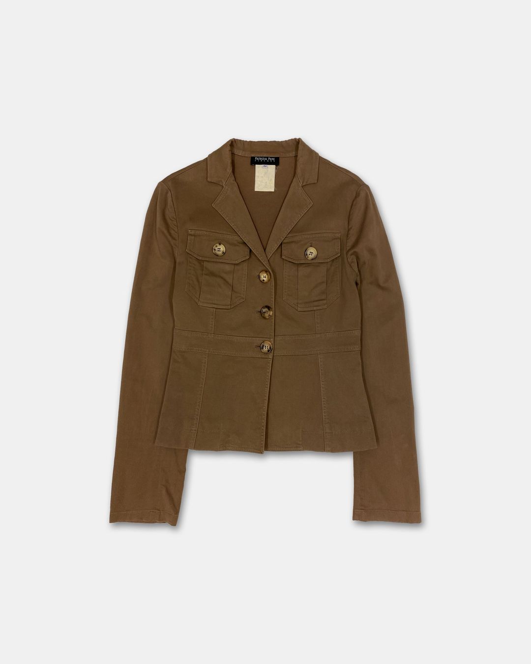 Patrizia Pepe 1990s Safari Jacket Brown by Patrizia Pepe in size M from COATS & JACKETS category