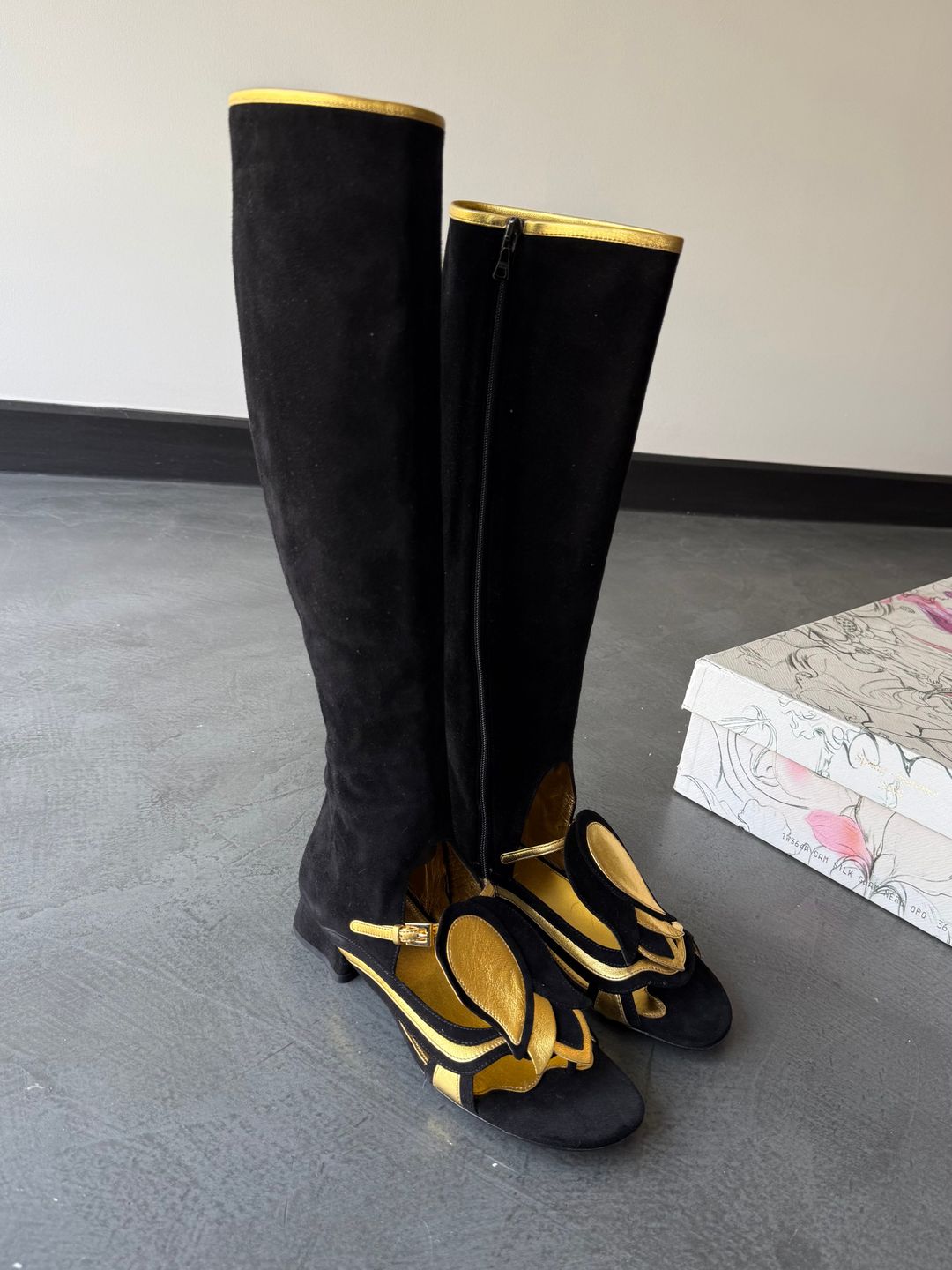 SS 08 Prada Suede Gladiator Boots by PRADA in size AU/UK 5 from SHOES category