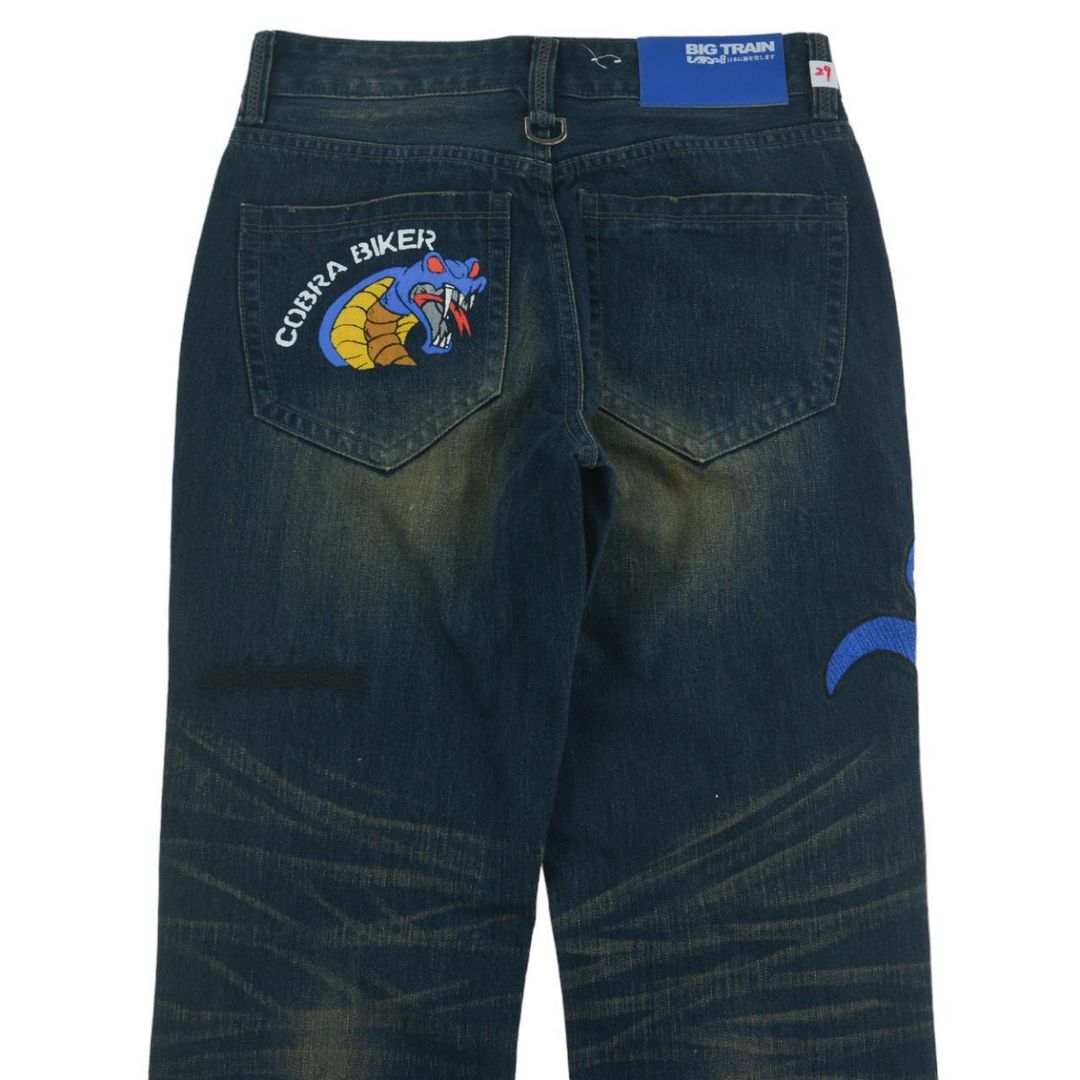 Vintage Snake Big Train Bikes Denim Jeans Size W29 by BIG TRAIN in size W29 from DENIM category
