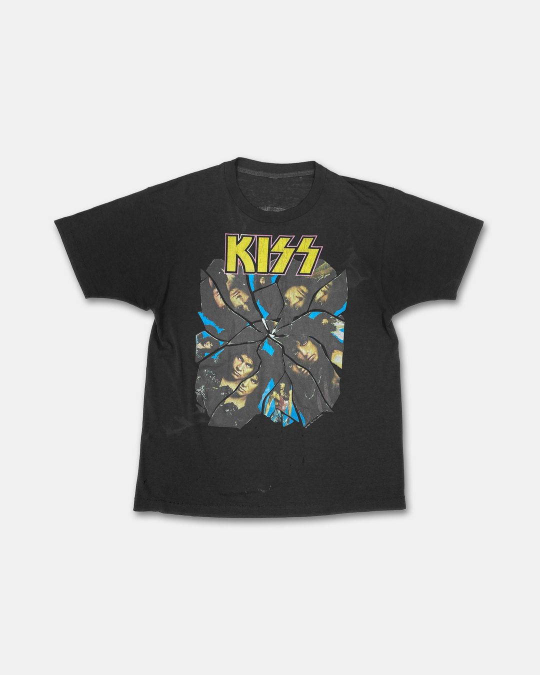 Vintage 1988 Kiss Crazy Nights Album Single Stitched Band T-Shirt Faded Black by Vintage in size M from TOPS category