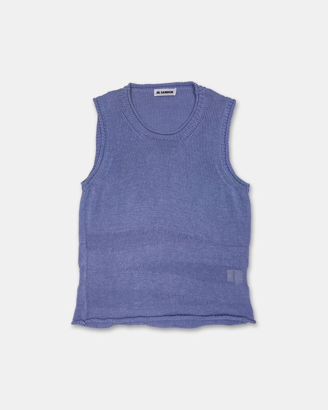 Jil Sander 1990s Knit Cotton Sweater Vest Light Purple by JIL SANDER in size L from KNITWEAR category