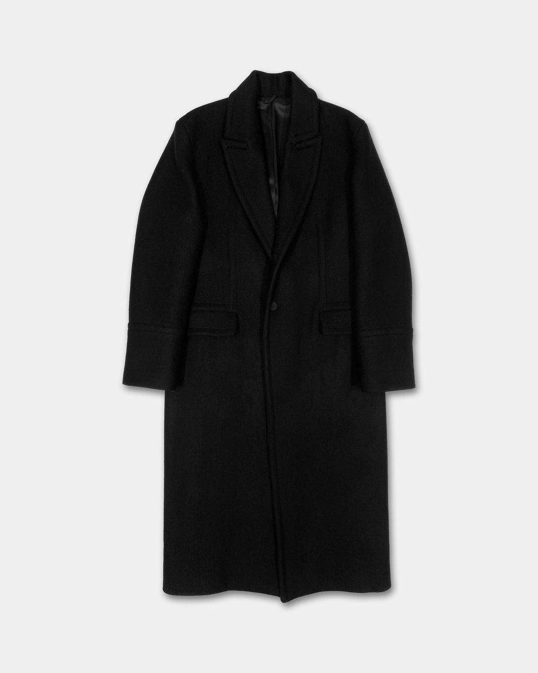 Isabel Benenato FW2018 Heavy Wool Coat Black by Isabel Benenato in size L from COATS & JACKETS category