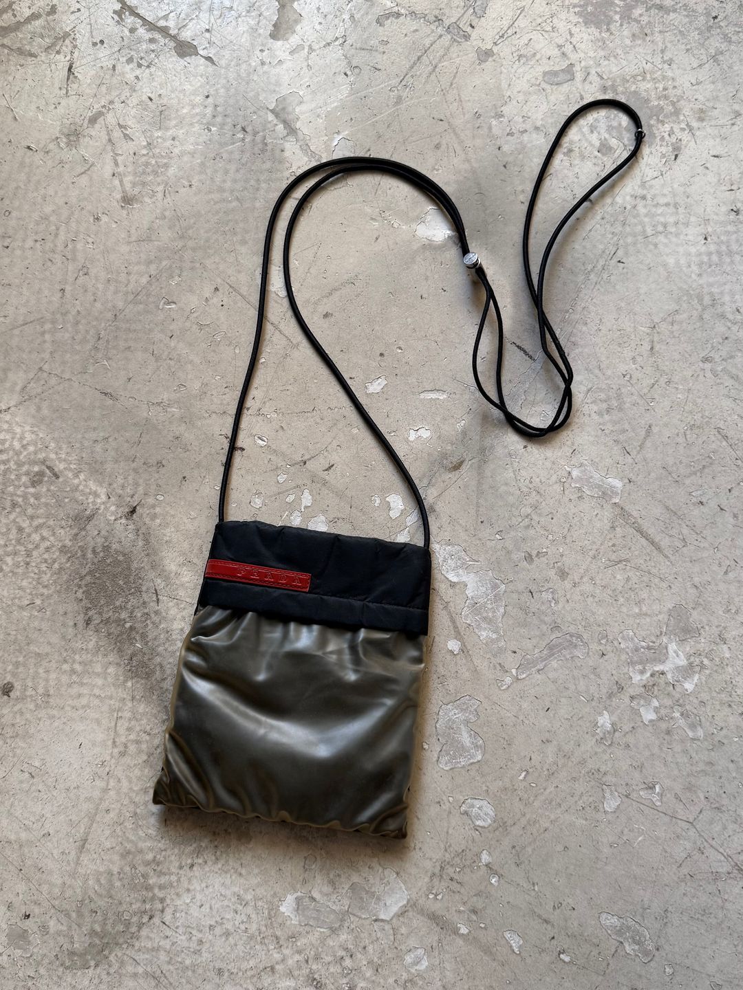 SS 99 Prada Sport Nylon & Latex Pouch by PRADA LINEA ROSSA in size ONE SIZE from BAGS category