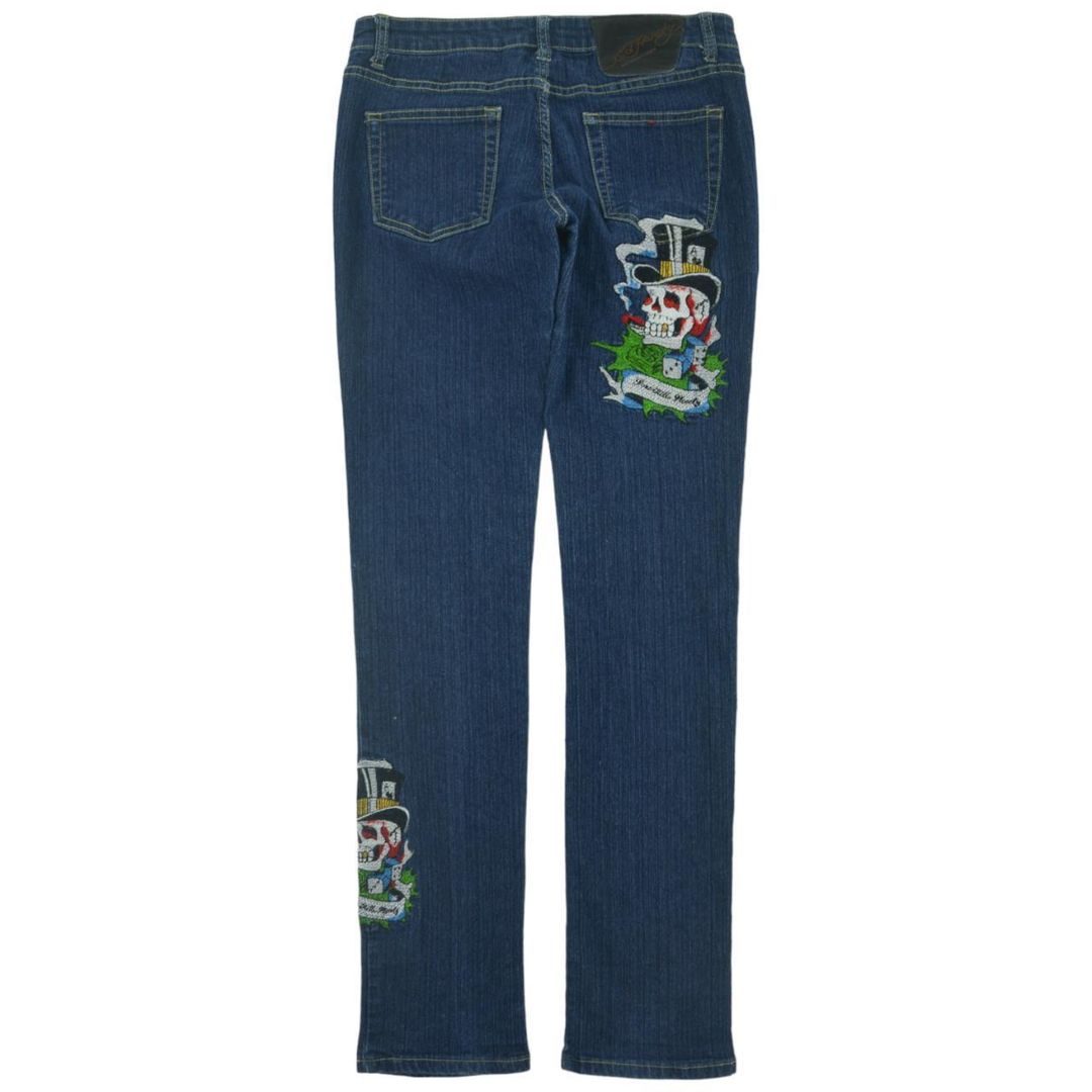 Vintage Ed Hardy Skull Jeans Women's Size W30 by ED HARDY in size W30 from DENIM category